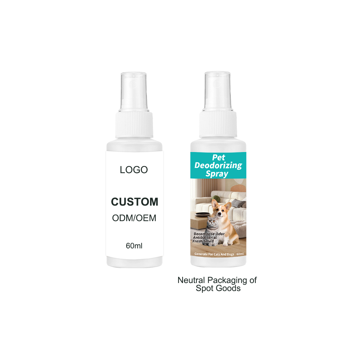 Mild Ingredients Custom Pet Deodorant Spray 60ml